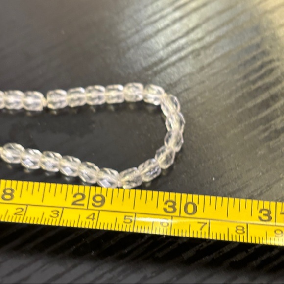 Gorgeous Gerard Yosca Necklace 60" With Mixed Metals White Beads And Rhinestones - Picture 3 of 4